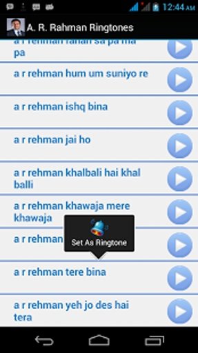 A. R. Rahman Ringtones Plus截图4