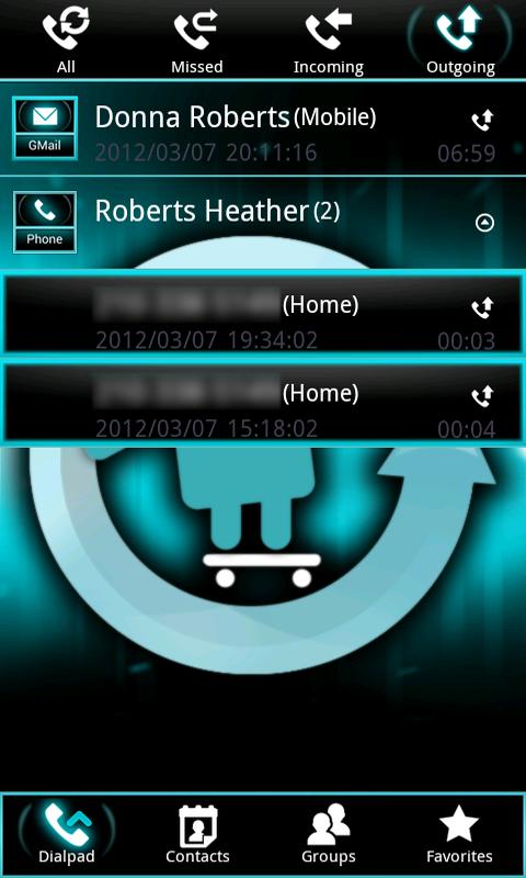 Cyanogen ICS GO Contacts截图8