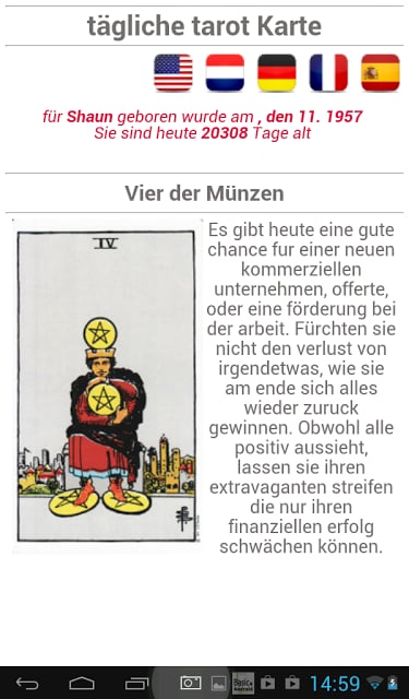 t&auml;gliche tarot Karte截图7