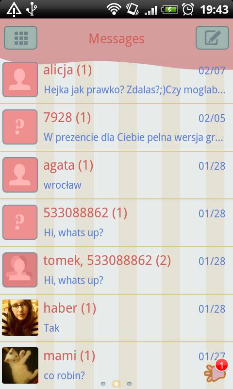 GO SMS Pro Sweet Paris Theme截图4