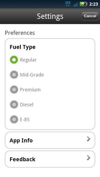 MapQuest Gas Prices截图