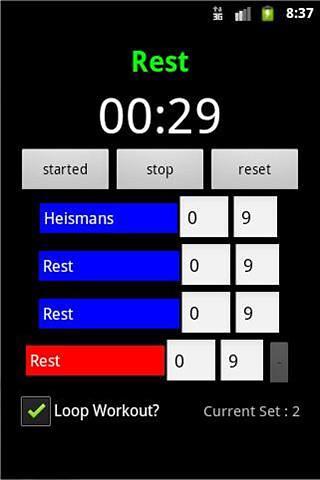 锻炼计划秒表 Workout Planner Stopwatch Free截图1