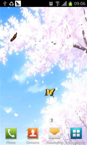 樱花和蝴蝶壁纸截图1