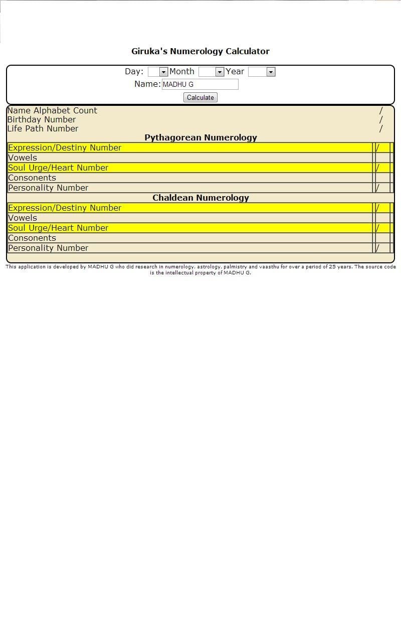 Pythagorean Chaldean Numerology Calculator截图2