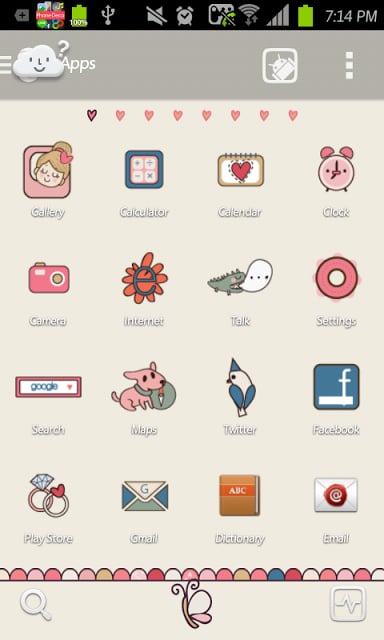 Cute couple go launcher theme截图3