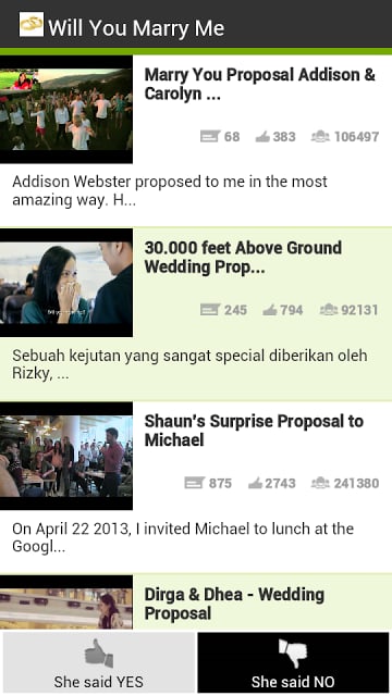 Top marriage proposal videos截图1