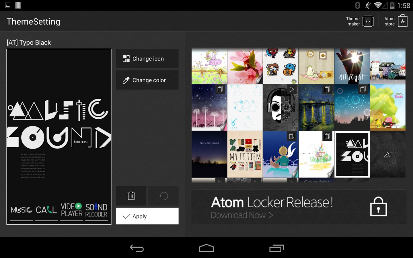 Typo Black atom theme截图7