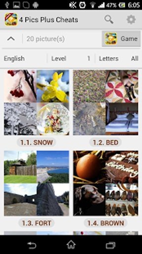 4 Pics 1Word Puzzle Plus Cheat截图2