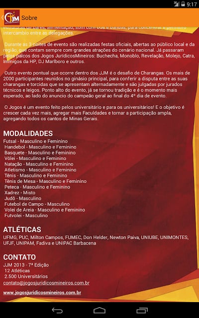 Jogos Jur&iacute;dicos Mineiros 2013截图9