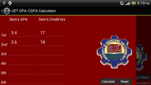 UET GPA-CGPA Calculator截图5