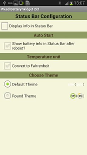 Weed Battery Widget 2x1截图1