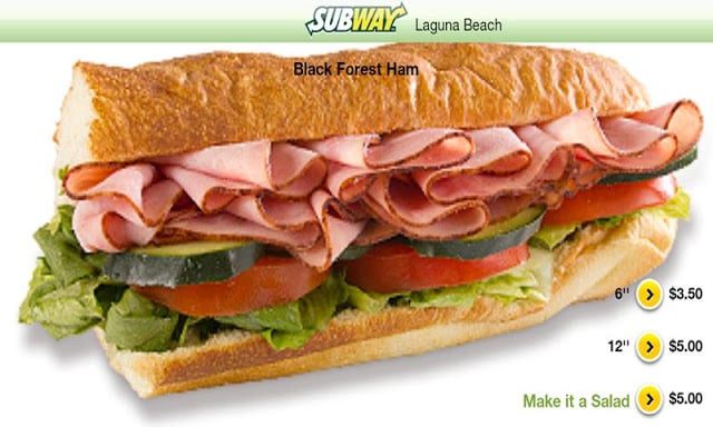 Subway Ordering for California截图2