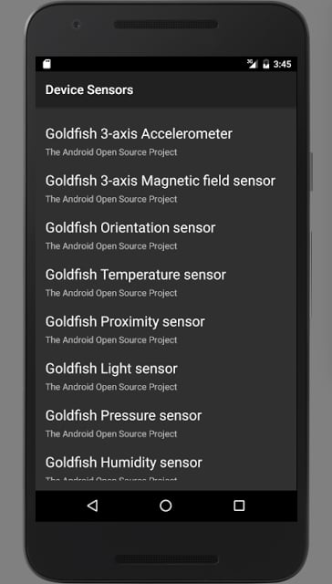 Device Sensors (Sensors List)截图8