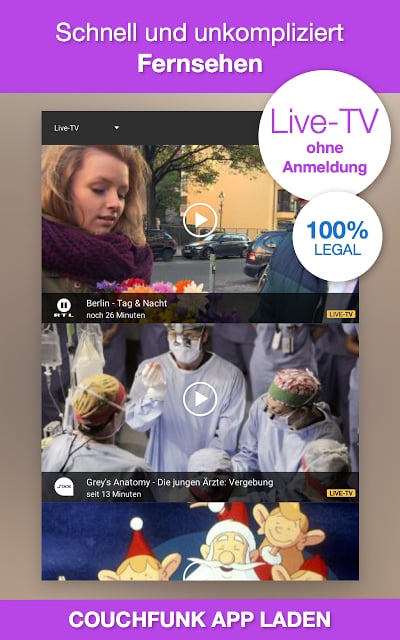 Couchfunk Live TV &amp; Programm截图6