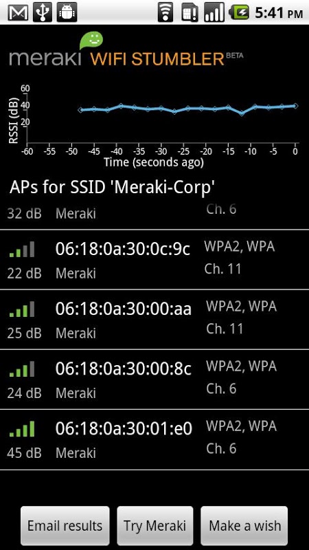 Meraki WiFi Stumbler截图2