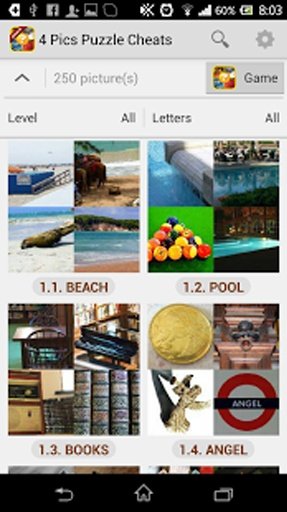 4 Pic 1 Word Puzzle Cheats All截图4