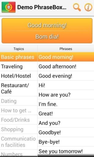 Phrasebook Portuguese Lite截图4