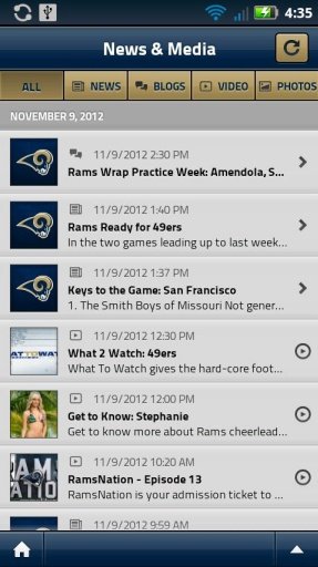 St. Louis Rams Official Mobile截图3