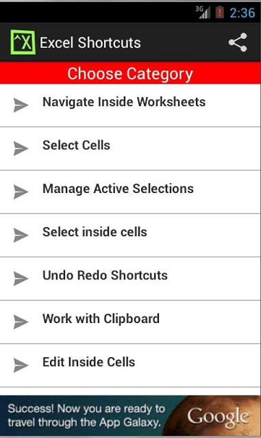 Excel Shortcuts截图1