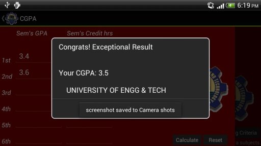 UET GPA-CGPA Calculator截图1