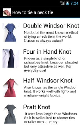 How to tie a neck tie截图2