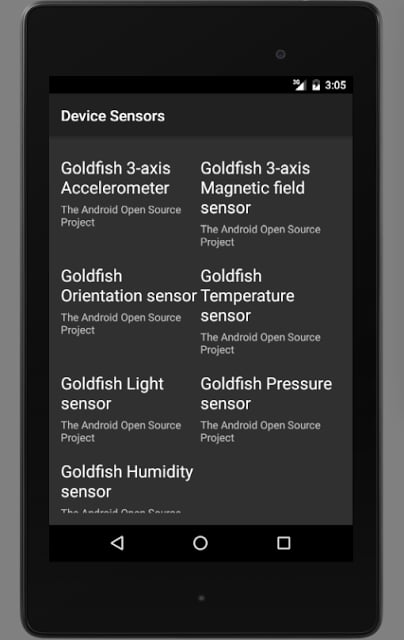 Device Sensors (Sensors List)截图5
