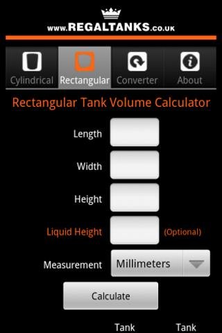 Tank Volume Calculator截图1