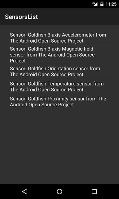 Device Sensors (Sensors List)截图7