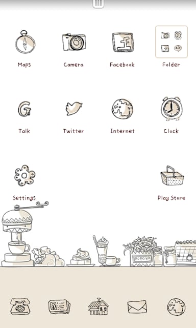 Sketch Cafe go launcher theme截图4