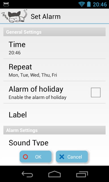猫猫闹钟截图1