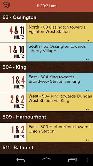 TTC Bus Schedule.截图2