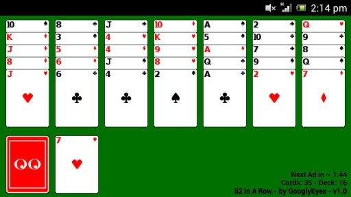 52 In A Row (Golf Solitaire)截图2