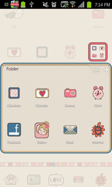 Cute couple go launcher theme截图2