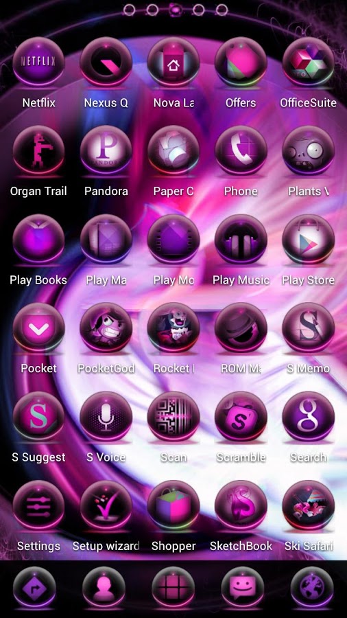 Pink Nexus Q GO Launcher Theme截图4