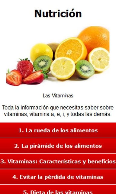 Nutrici&oacute;n, Vitaminas截图5