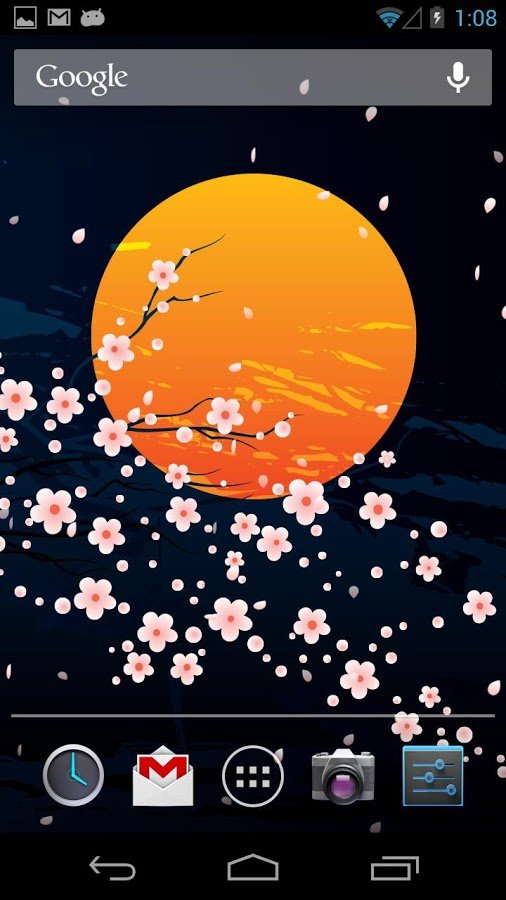 Moon&amp;Sakura Live Wallpaper截图2