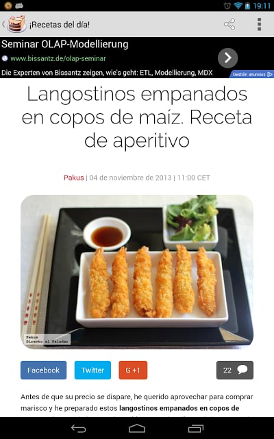 Recetas del d&iacute;a截图1