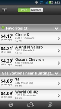 MapQuest Gas Prices截图