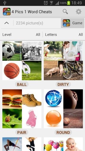 4 pics 1 word cheats / answers截图1