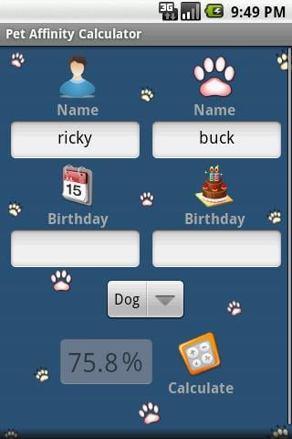 Pet Affinity Calculator截图3