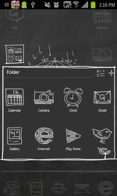 Blackboard go launcher theme截图3