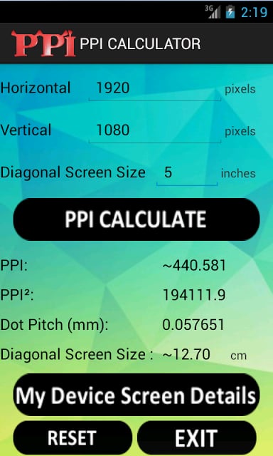 PPI Calculator截图3