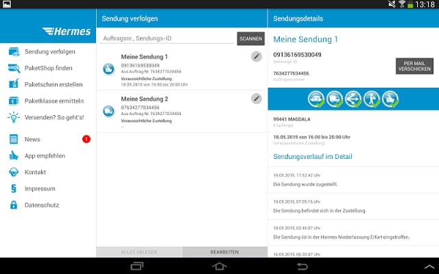 Hermes Paket Versand &amp; Empfang截图6