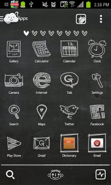 Blackboard go launcher theme截图1