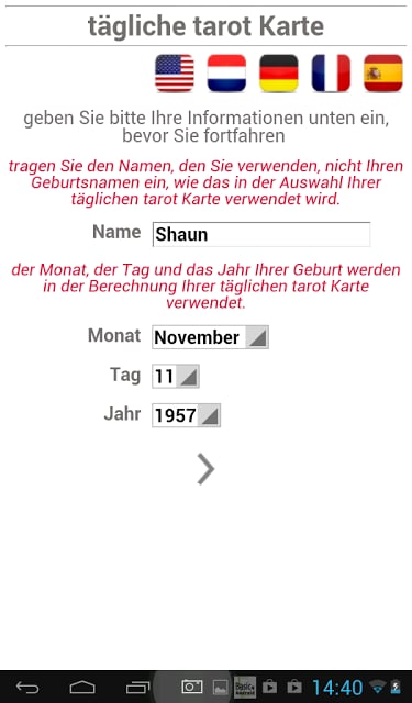 t&auml;gliche tarot Karte截图4