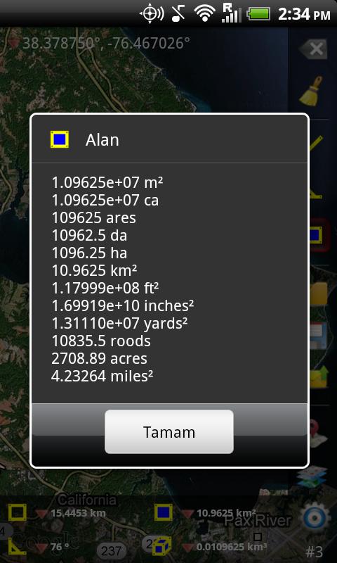 GPS Alan &Ouml;l&ccedil;&uuml;m&uuml; Free截图6