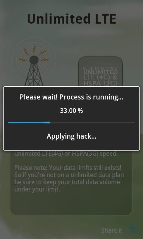 Unlimited LTE 4G Hack截图2