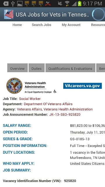 Tennessee USAJobs for Veterans截图4