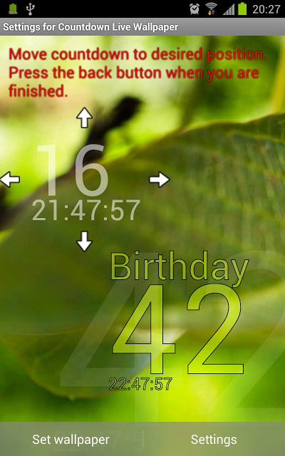 Countdown Live Wallpaper Trial截图1