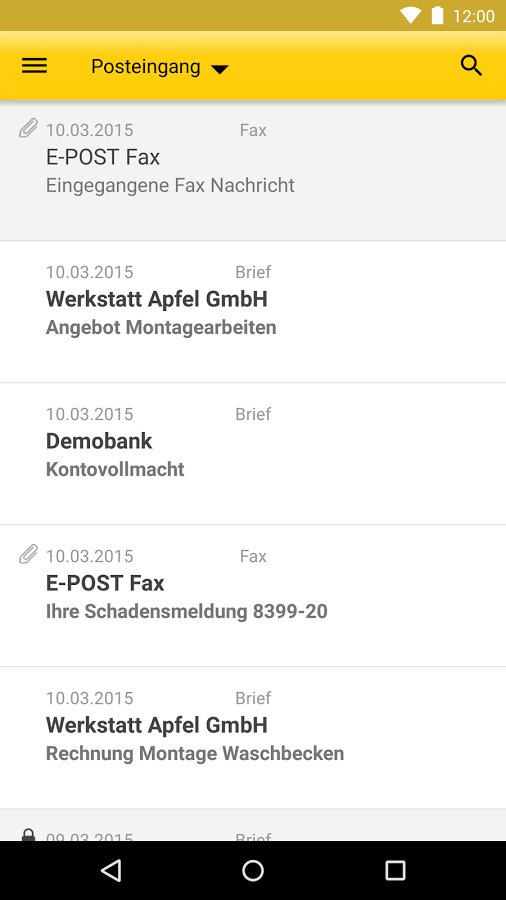 E-POST Briefe und Faxe截图11